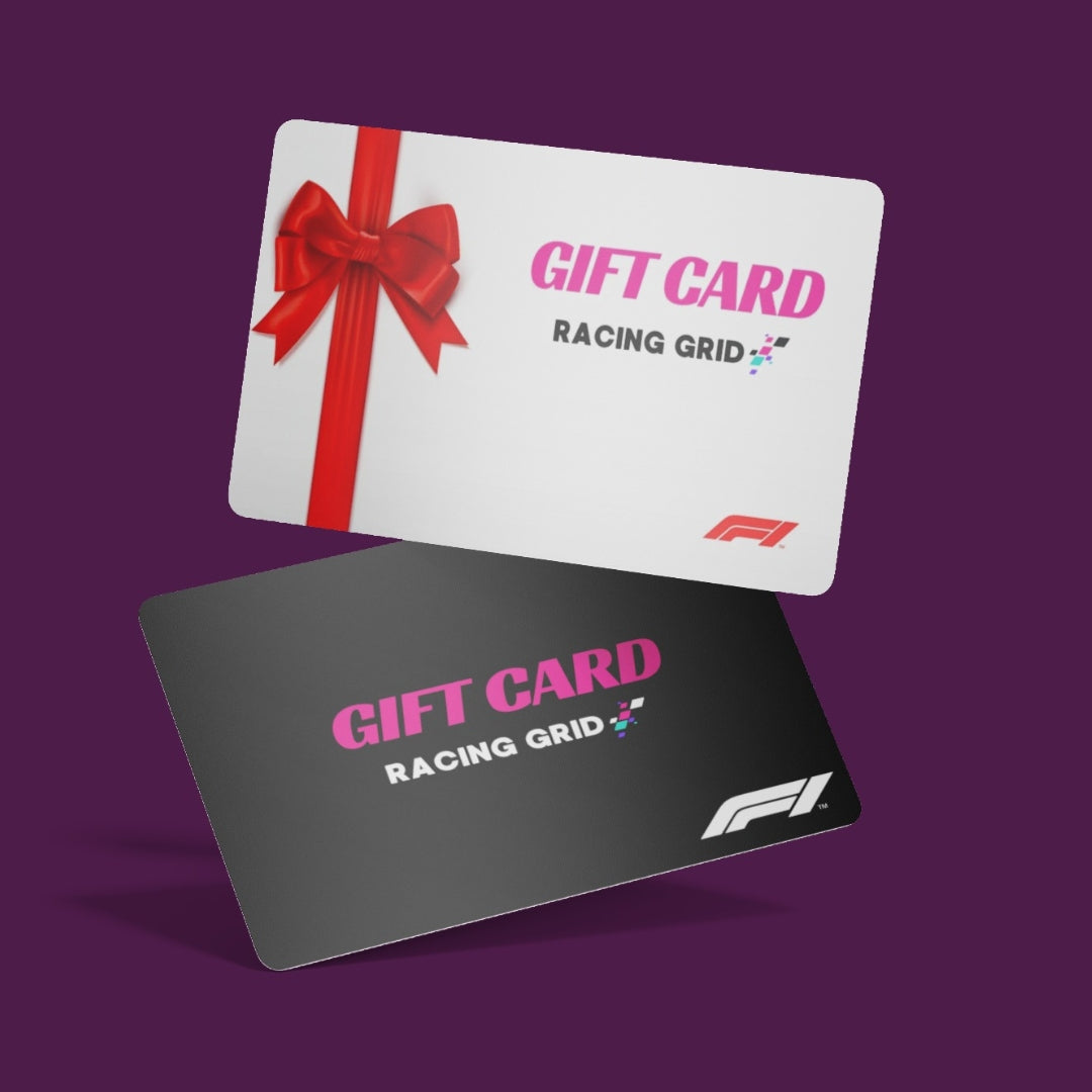 Tarjetas de regalo de Racing Grid para la compra en esta navidad de ropa y accesorios de la formula uno 