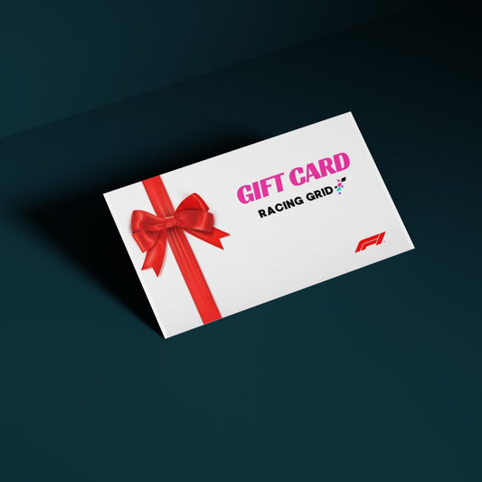 Tarjetas de regalo de Racing Grid para la compra en esta navidad de ropa y accesorios de la formula one |  regálale a tus seres queridos una de nuestras gift card de Racing Grid y deja que ellos se sumerjan en el mundo de la FOMULA UNO